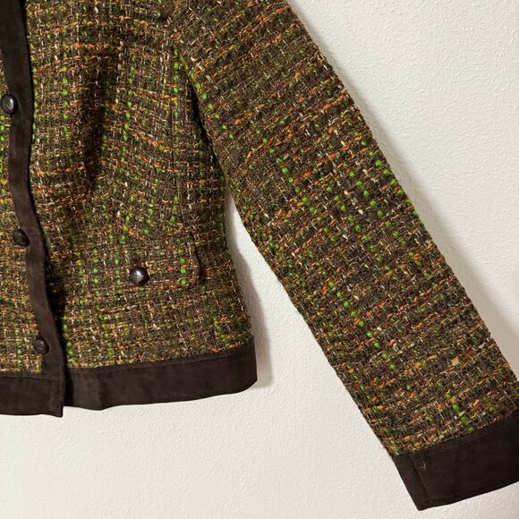 Talbots Women's Tweed Button Front Blazer Jacket Size 10 - Picture 8 of 13